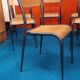 Lot of 6 school chairs wood metal 70s