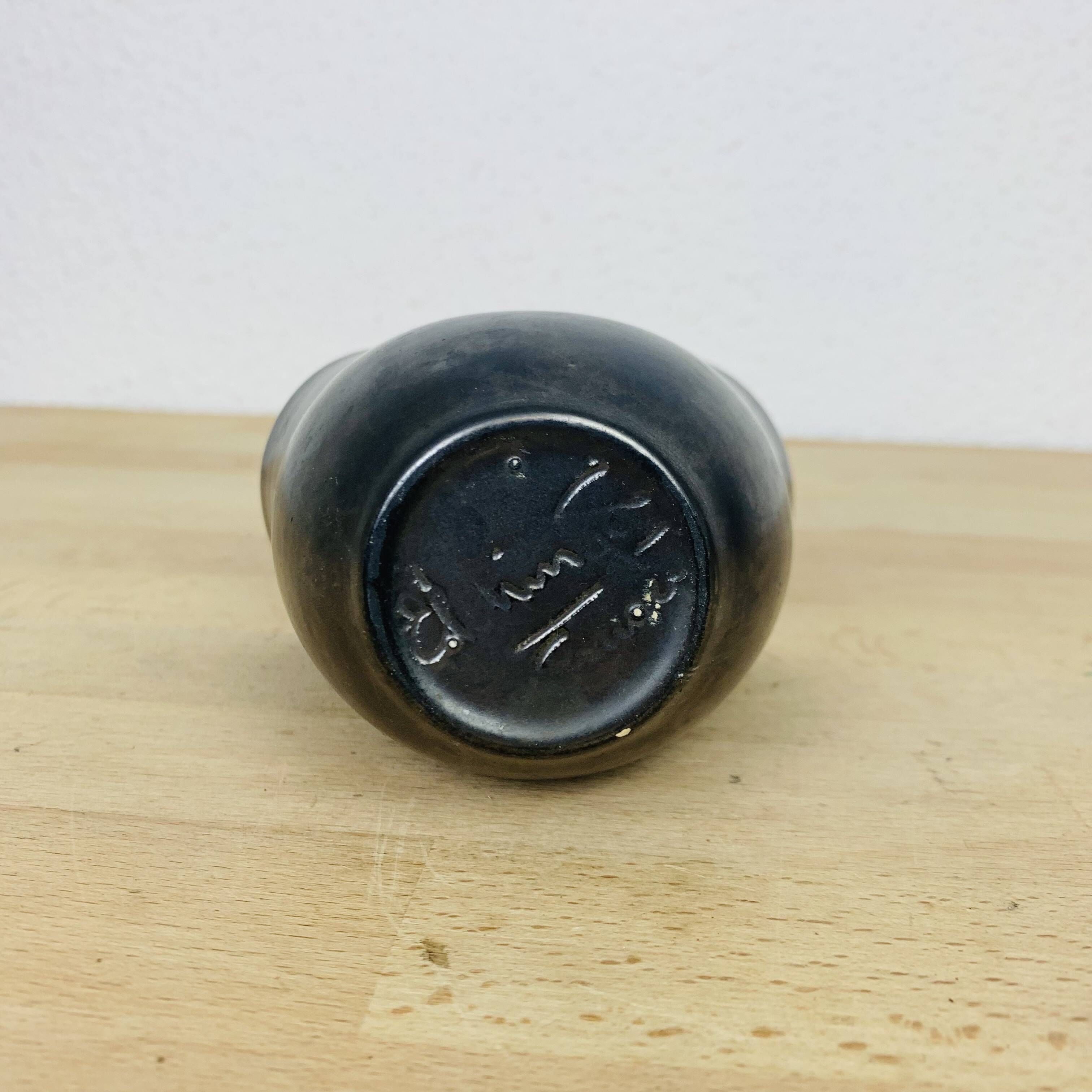 Elchinger green/black handkerchief vase from the 50s