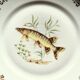 Set of four fish plates. vintage french fish plate set.