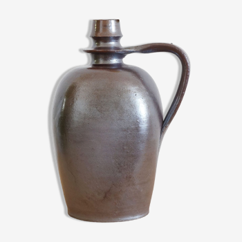 Ancienne bouteille normande en céramique brune