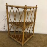 Rattan corner shelf