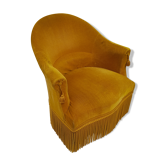 Fauteuil crapaud en velours