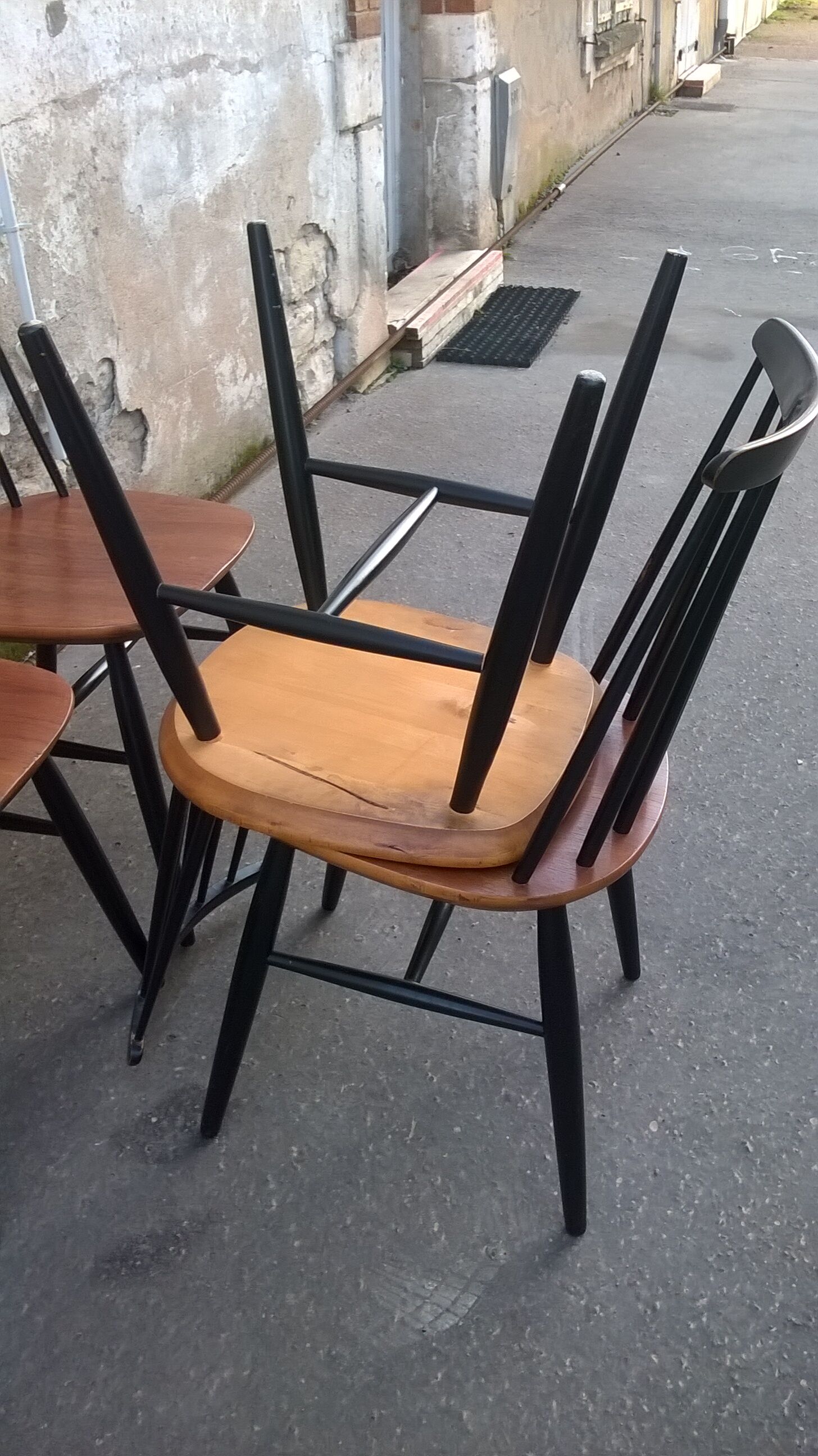 Set de 5  chaises scandinave Fanett d'Ilamri Tapiovaara