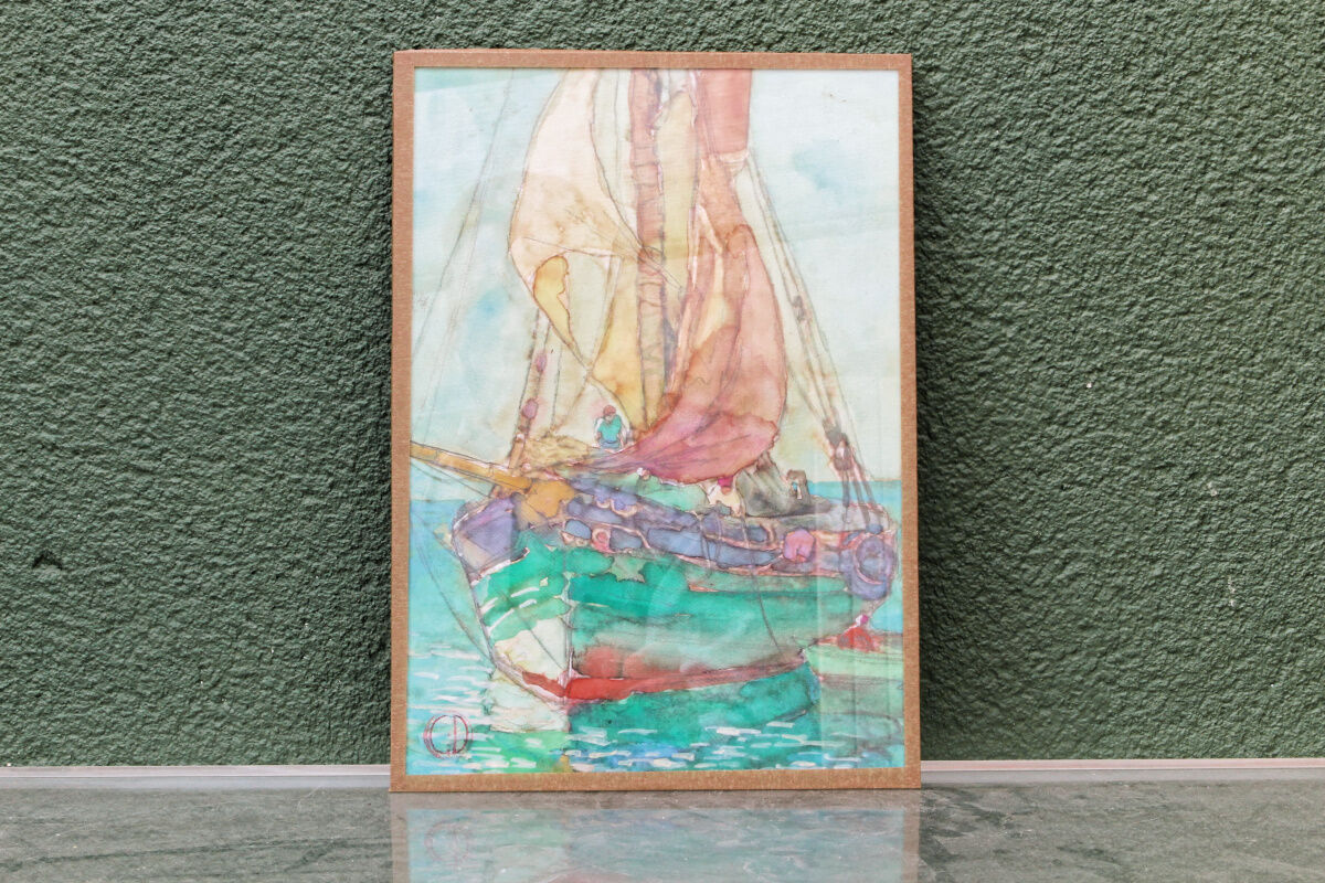 Set of 3 marine watercolours, signed Ghodrat Delbasteh.