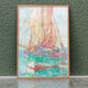 Set of 3 marine watercolours, signed Ghodrat Delbasteh.