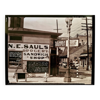 Photographie originale – Walker Evans, 1936 "Devanture de sandwicherie"