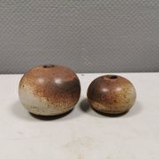 Two small round vases by Aage Wurtz Denmark 1970-80s.