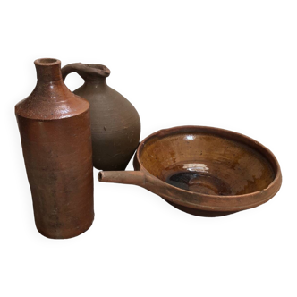 Stoneware pottery lot