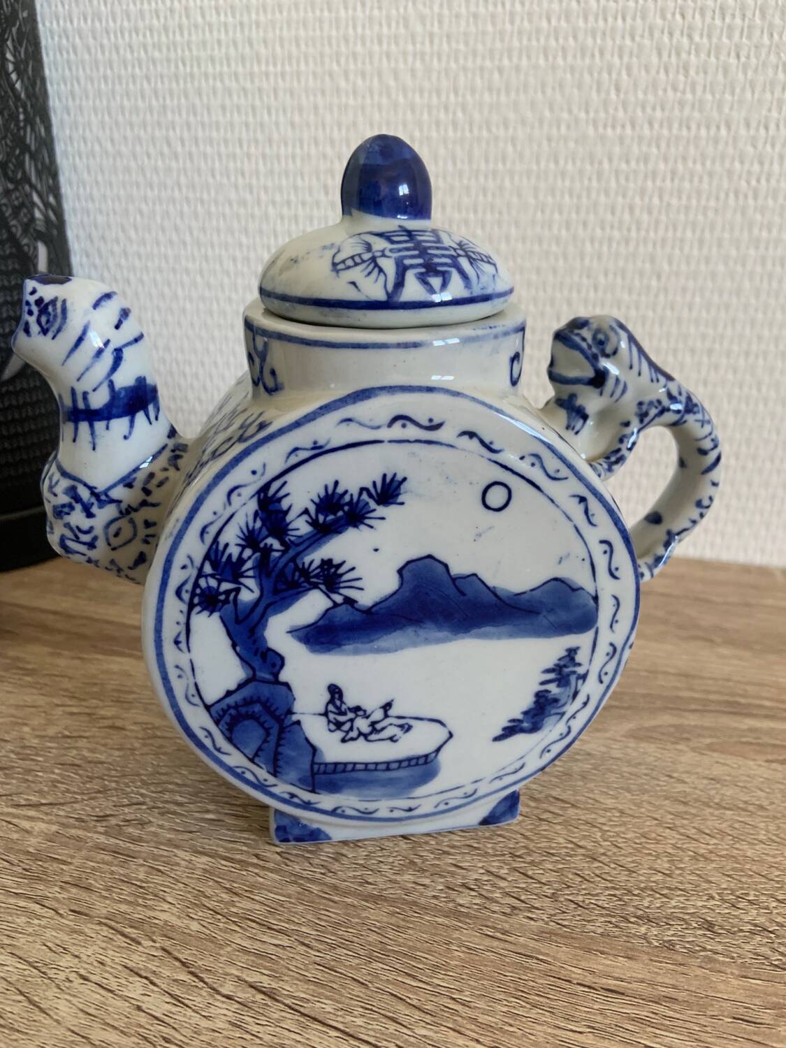 Chinese porcelain moon teapot