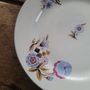 6 assiettes à dessert BD Limoges – décor floral géométrique – années 5