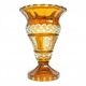 Vase, honey crystal, Poland, 1950s