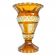 Vase, cristal de miel, Pologne, années 1950