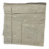 New linen pillowcase embroidered CV day scale, pastilles