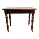 Antique wooden desk with a drawer.