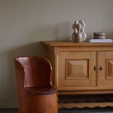 Hand-carved primitive chair made from pine logs, modern Swedish, Wabi Sabi, 1960s.