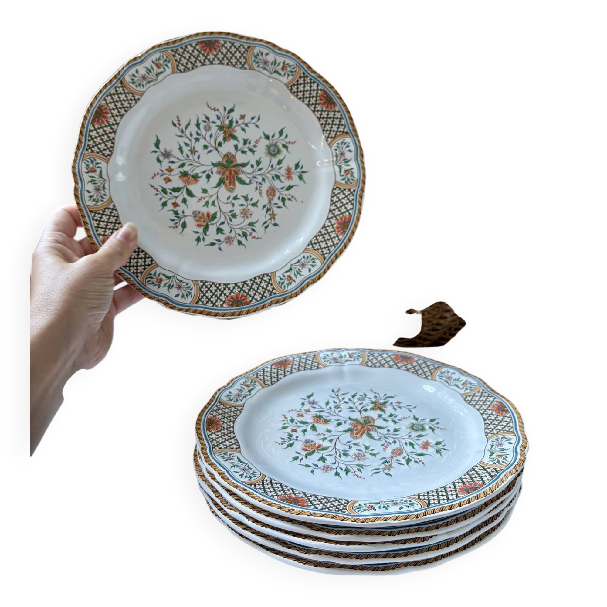 6 plates GIEN Rouen