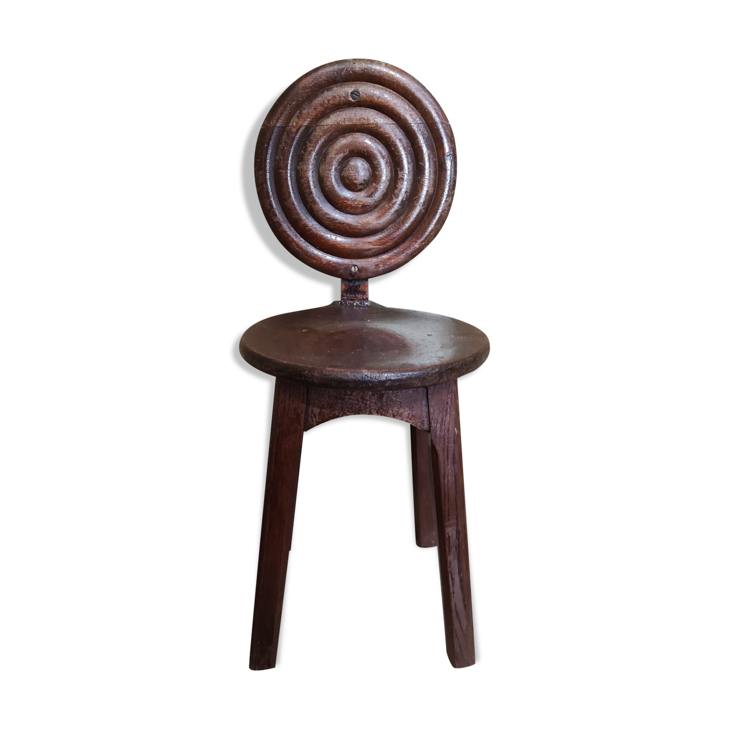 Rustic backsplash wood stool