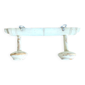 Old patinated wall coat rack