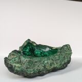Coupelle en bloc de malachite brute