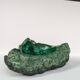 Coupelle en bloc de malachite brute