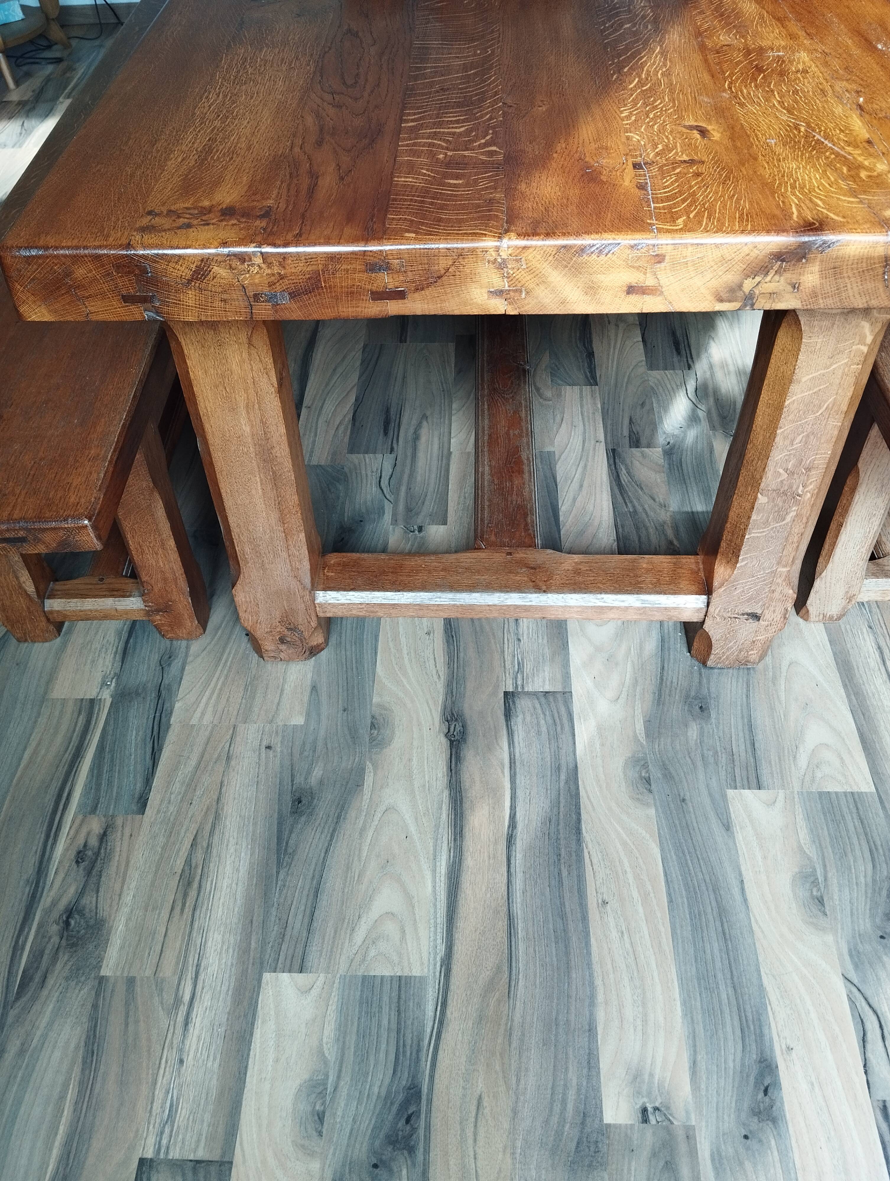 Solid oak farm table