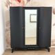 Art Deco wardrobe painted in black
