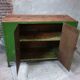 Comptoir industriel en acier vert