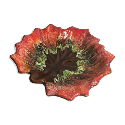 Coupe Vallauris céramique en forme de feuille