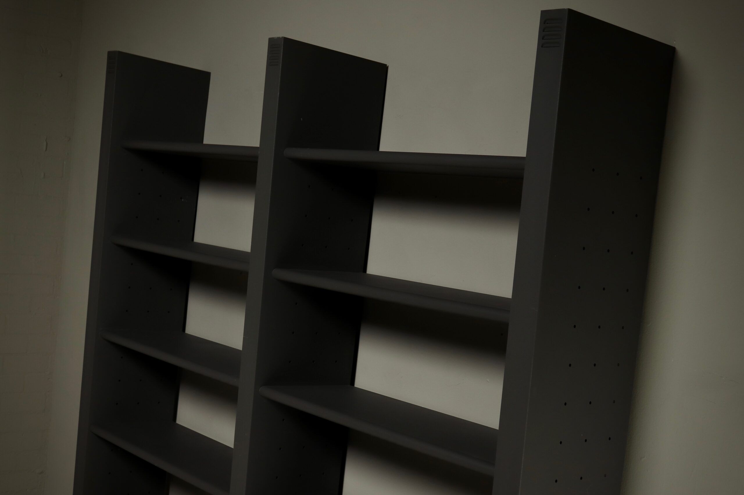 Philippe Starck “Herbert Schoenheit” shelving system for Disform, Barcelona 1986