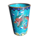 Bronze glass in partitioned enamels