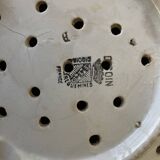 Country plate in ivory earthenware from Sarreguemines, serving dish 1900