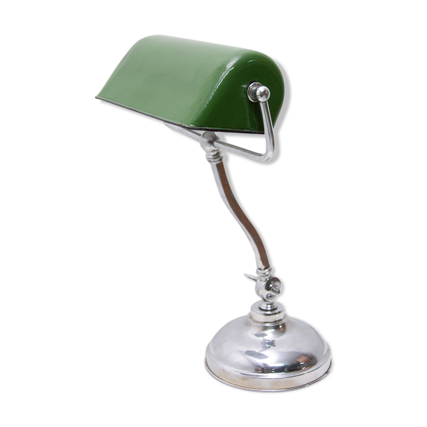 Art Deco adjustable banker lamp, 1930