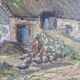 Huile sur toile, Ferme auvergnate