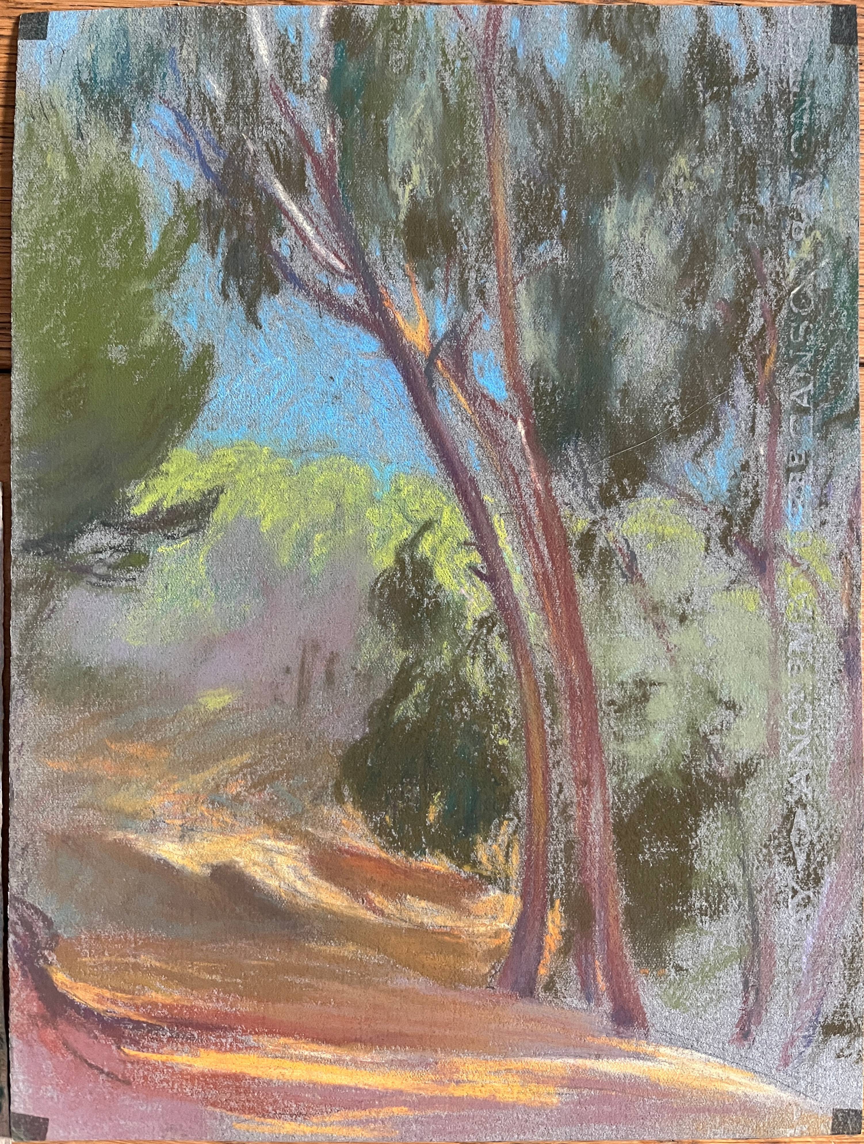 Paintings set of 4 drawings by Ed. Pannetier (1884-1965) Provence Côte d'Azur