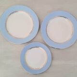 Flat Plates in Faience Café Gilbert by Moulin des Loups Vintage