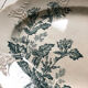 Plat oval terre de fer oiseau et papillon