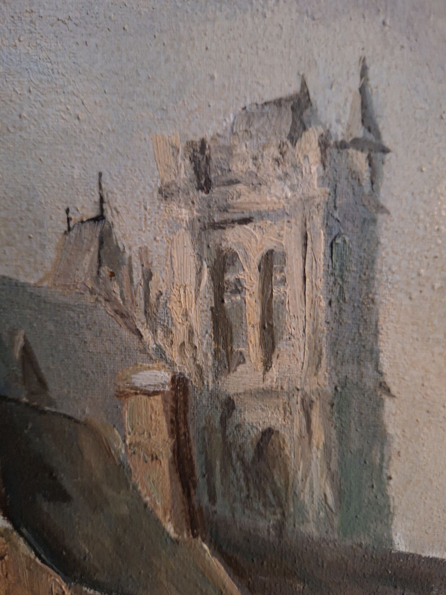 Huile sur toile, tableau Cathédrale d'Amiens