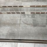 Gold metal design coffee table and beveled glass top