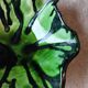 Vintage green ceramic bowl signed PL IV