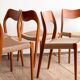 Set of 10 chairs 71 in teak by Niels O. Møller, JL Moller, Mid Century