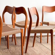 Set of 10 chairs 71 in teak by Niels O. Møller, JL Moller, Mid Century