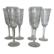 6 crystal champagne flutes