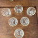 Verres en verre vintage avec bord doré, ensemble de 6