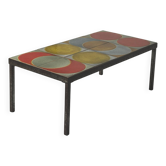 Rare table basse en céramique par Roger Capron, Vallauris, 1960