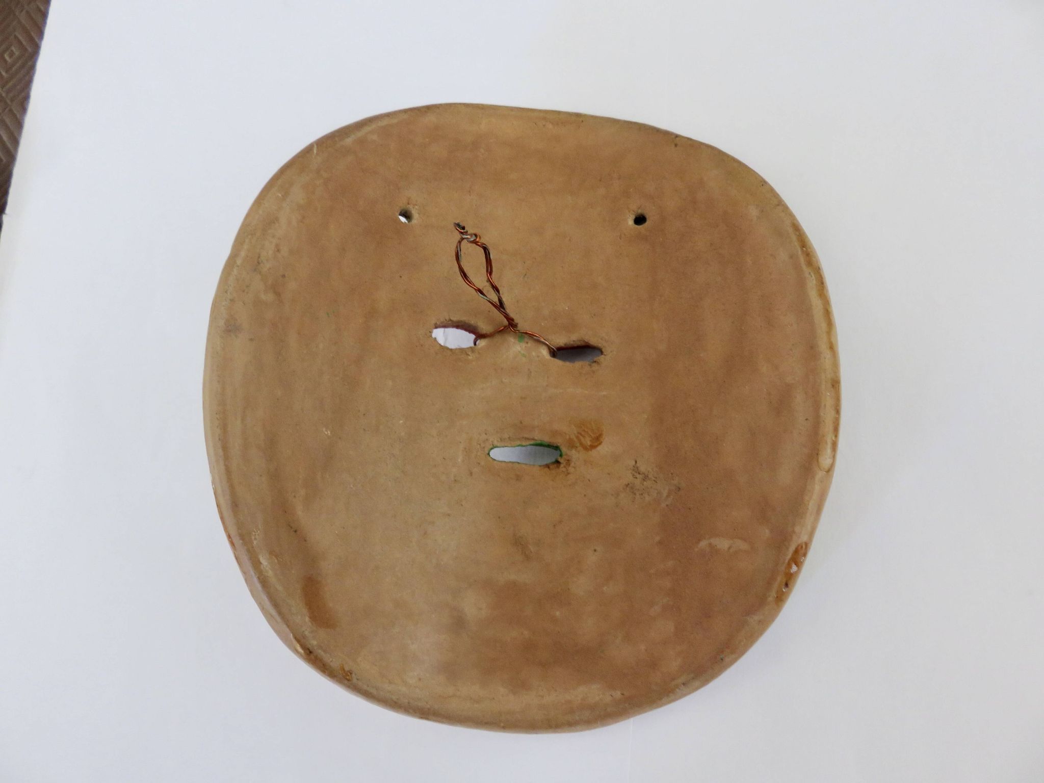 Mexican terracotta mask, Mexican folk art, 1970s