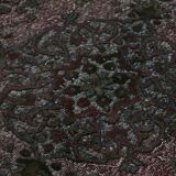 Overdyed Wool Vintage Handmade Carved Rug 166 cm x 305 cm