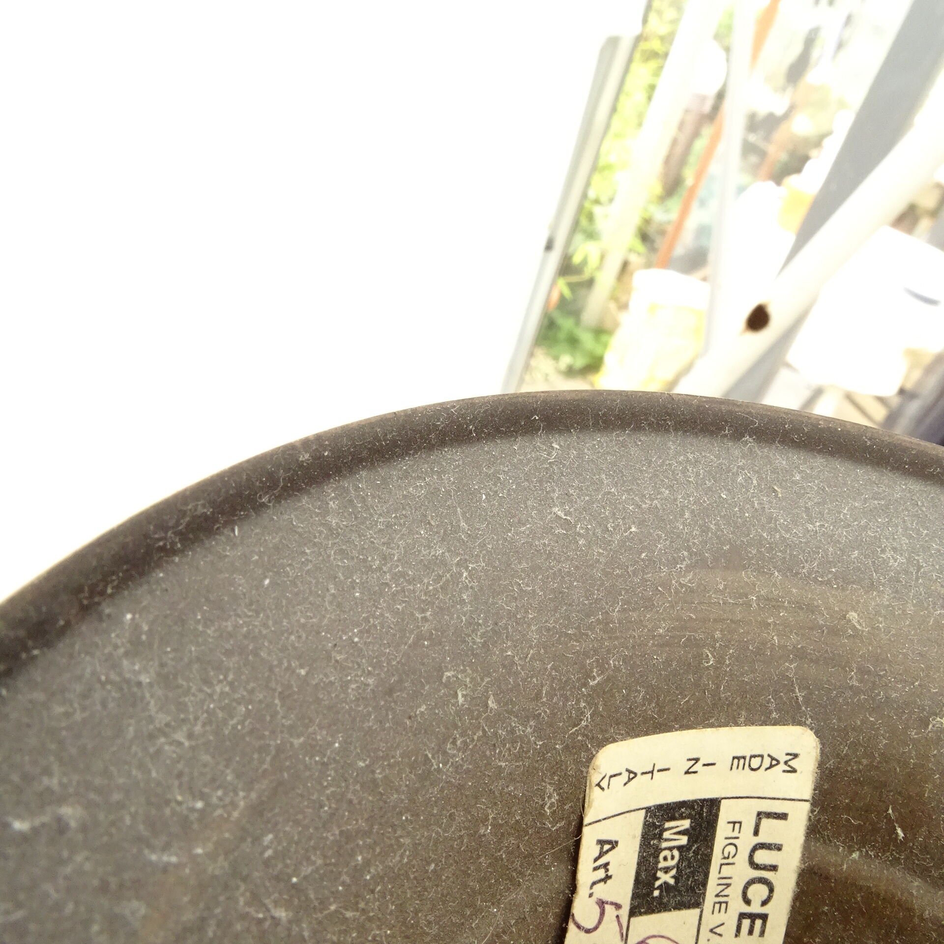 Suspension in opaque glass and solid brass