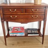 Console trolley style Directoire in mahogany