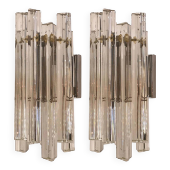 2 designer wall lights Trilobo, Venini, Murano
