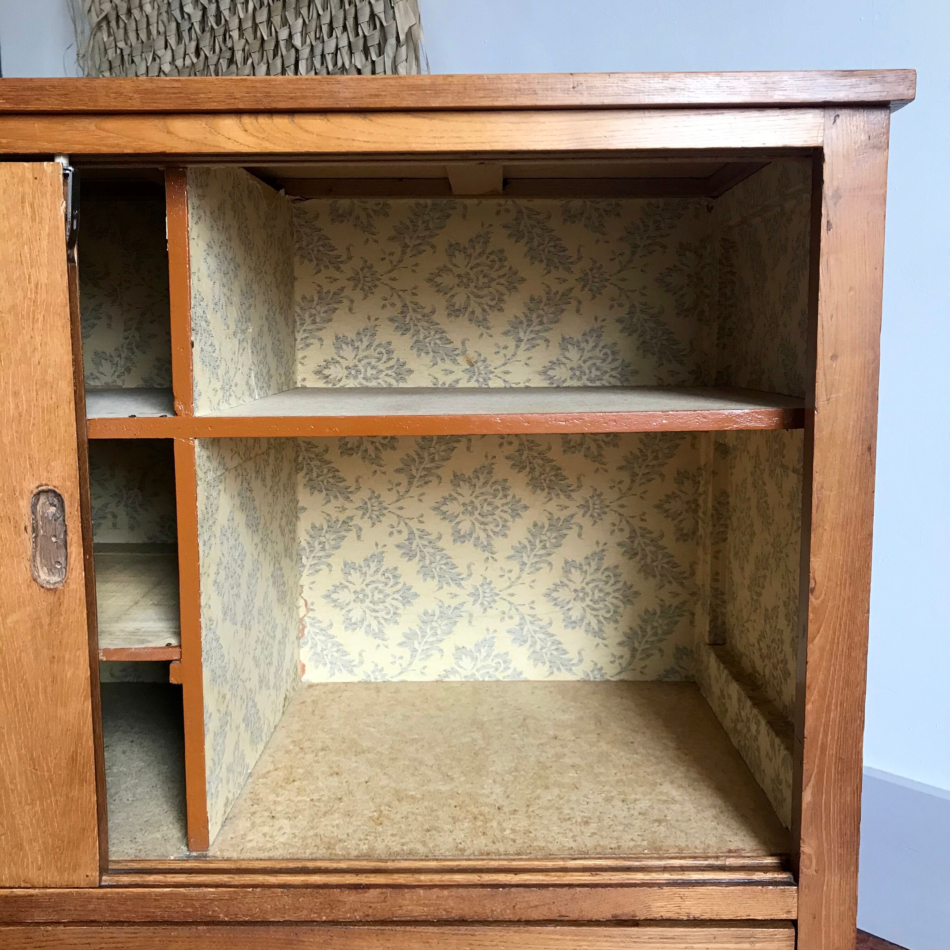Vintage wooden furniture sliding doors